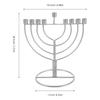 Table Je Candlestick Holder Hanukkah Decoration Menorah Golden Delicate Candelabra Menorah For Desk Cabinet Living Room
