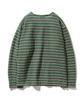 VASTIC Oversized Grunge Striped Knit_Green