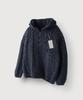 MOOD INSIDE Cable Knit Half-Zip Hoodie_Navy