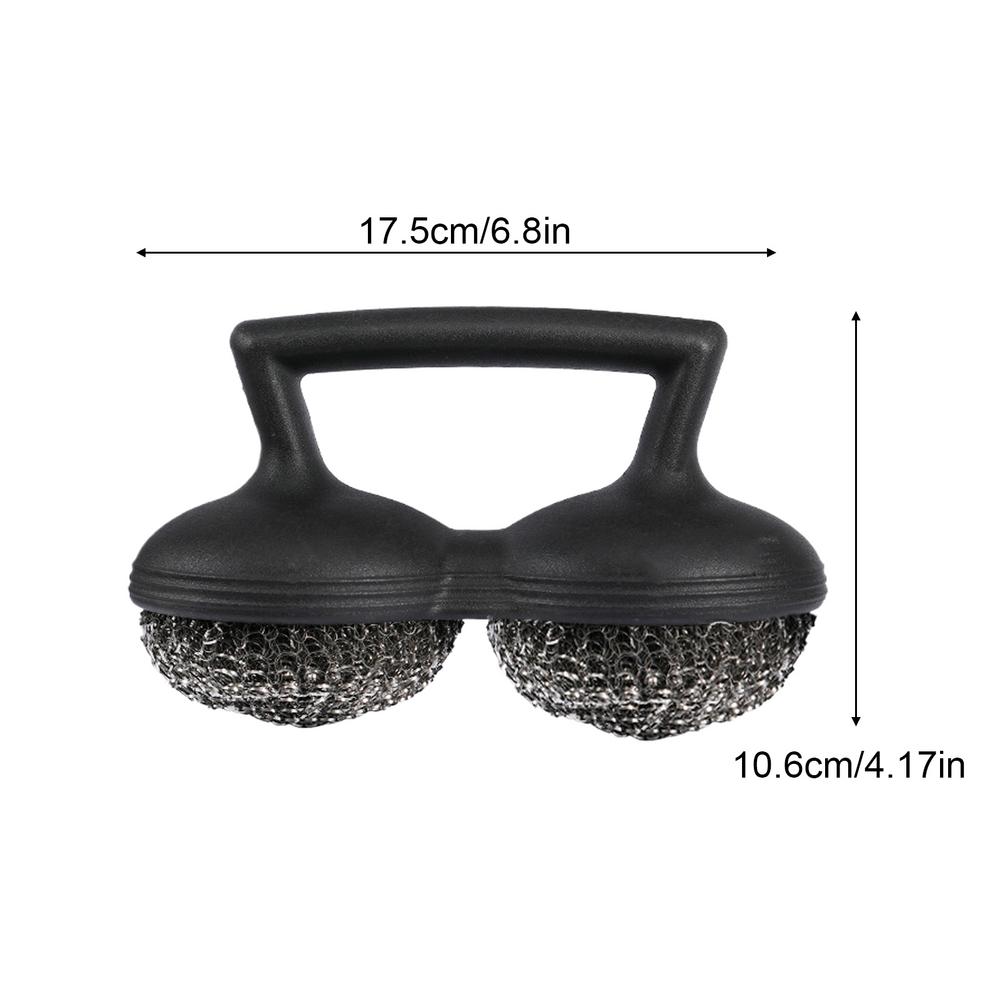 

1 шт. Скребок из стальной ваты с ручкой Металлическая губка для мытья Посуды Чистящие щетки Чистка Посуды Кастрюль Сковород Сковородок Грилей чёрный