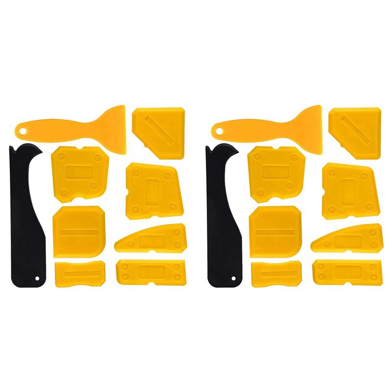 AB34-18 Stück Silikondichtungsabzieher Glättwerkzeug Dichtwerkzeug-Set Fugenabschlusswerkzeuge Für Badezimmer Küche Raum