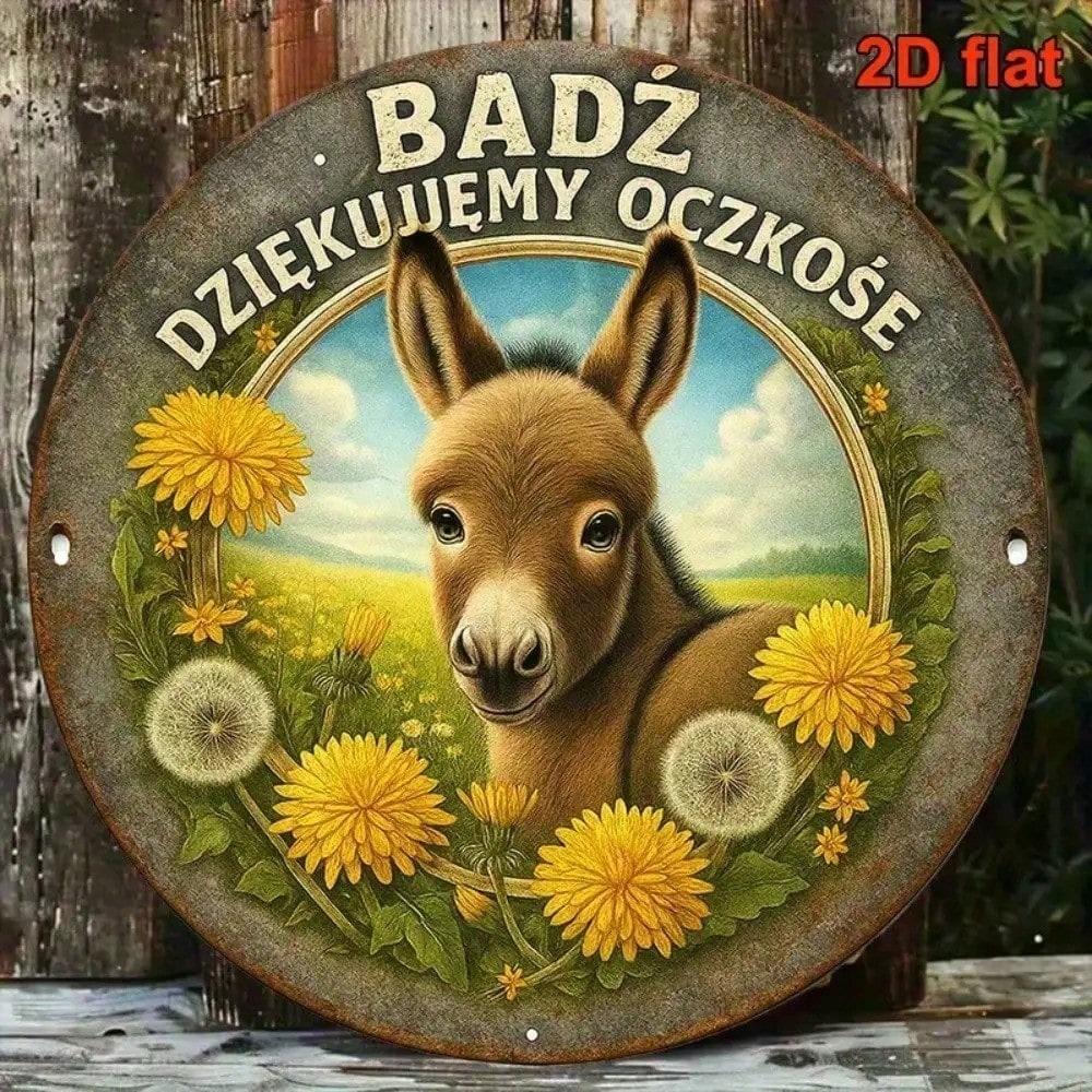 

Vintage Donkey Head Aluminum Metal Wall Art Sign 8x8 Inch Rustic Farmhouse Home Decor разноцветный