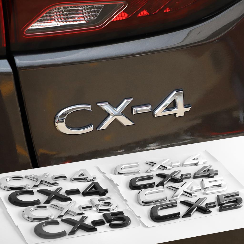 1pc Car 3D ABS CX-4 CX-5 Emblem Trunk Letters Logo Badge Sticker Accessories For mazda 3 5 Atenza Axela 323 Demio Atenza MS CX-9 h2