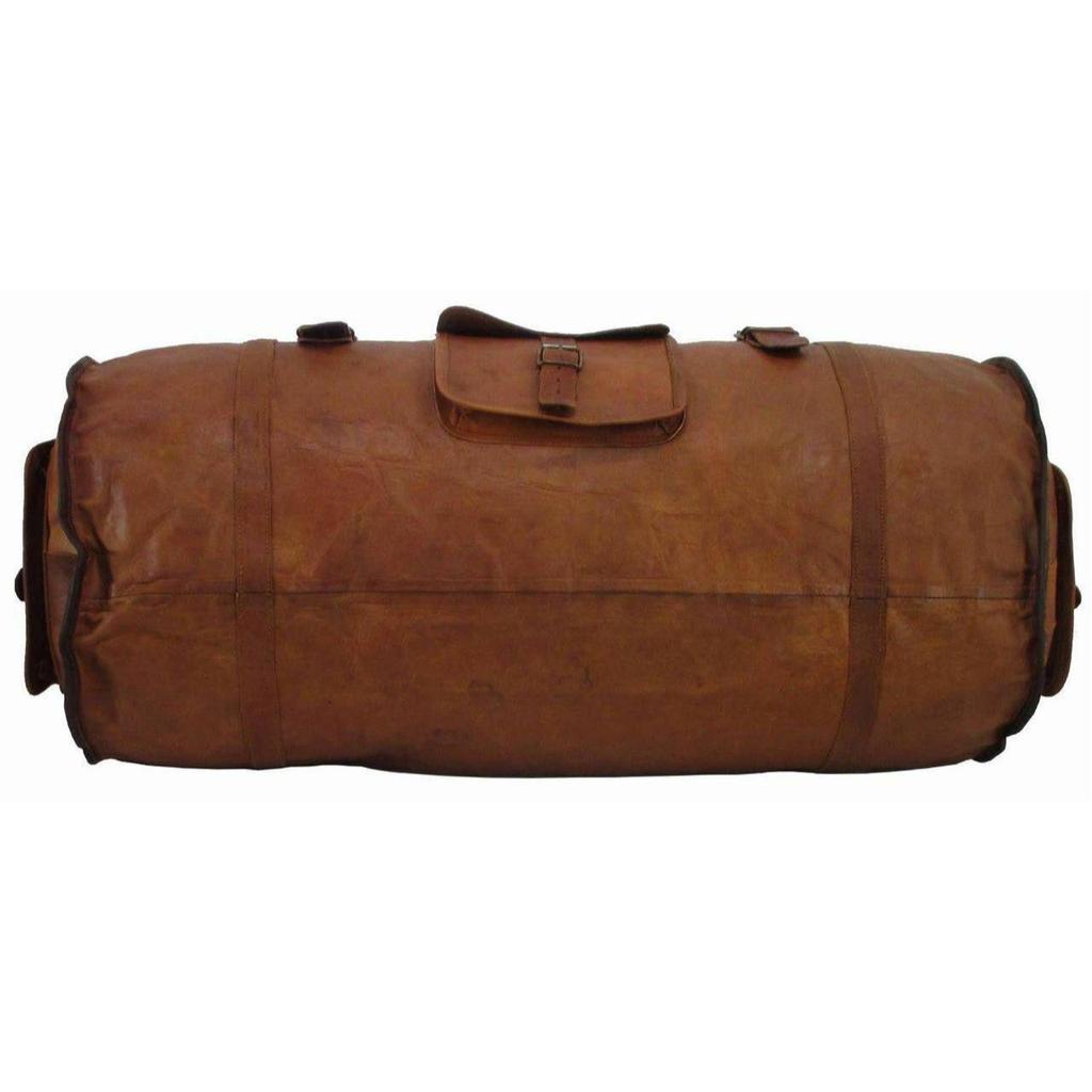 Nowa męska torba podróżna na siłownię w stylu vintage, z prawdziwej skóry, na noc, bagaż