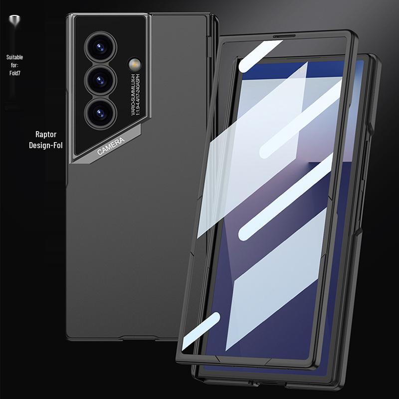Samsung Z Fold7 Ultradünne Raptor Magnetisches Scharnier Hülle mit Integrierter Folie