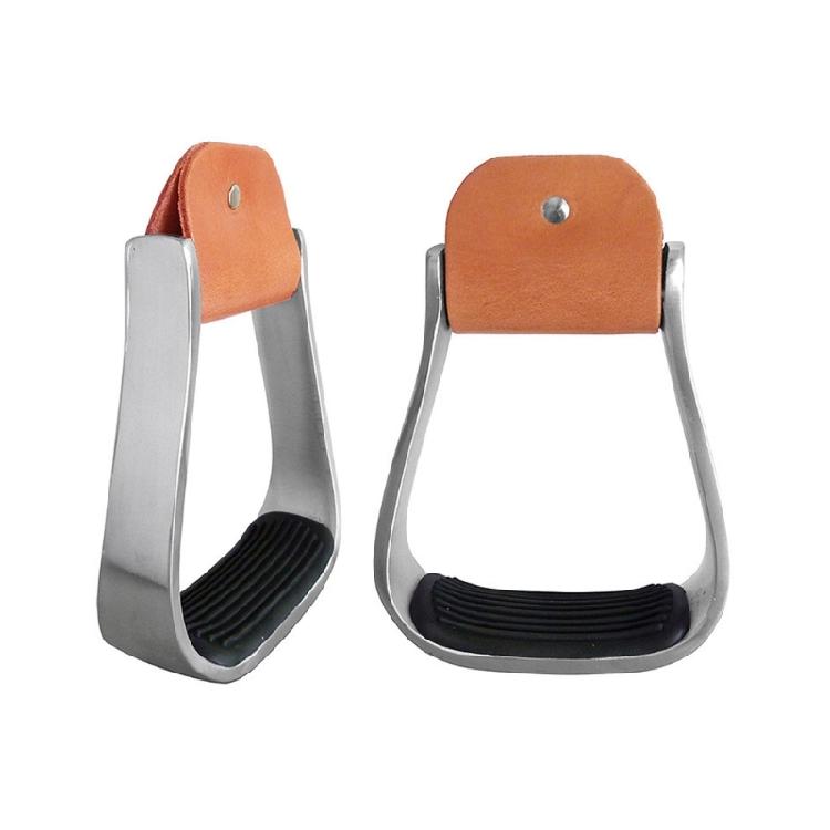Nonslip Horse Riding Stirrups Light Weight Aluminum Cushioned Western Stirrups with Rubber Antislip Foot Mat Enduring серебряный