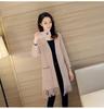Women's Spring and Autumn Cardigan Loose Mid Length Tassel Knit Sweater Women's Cardigan Sweater Jacket