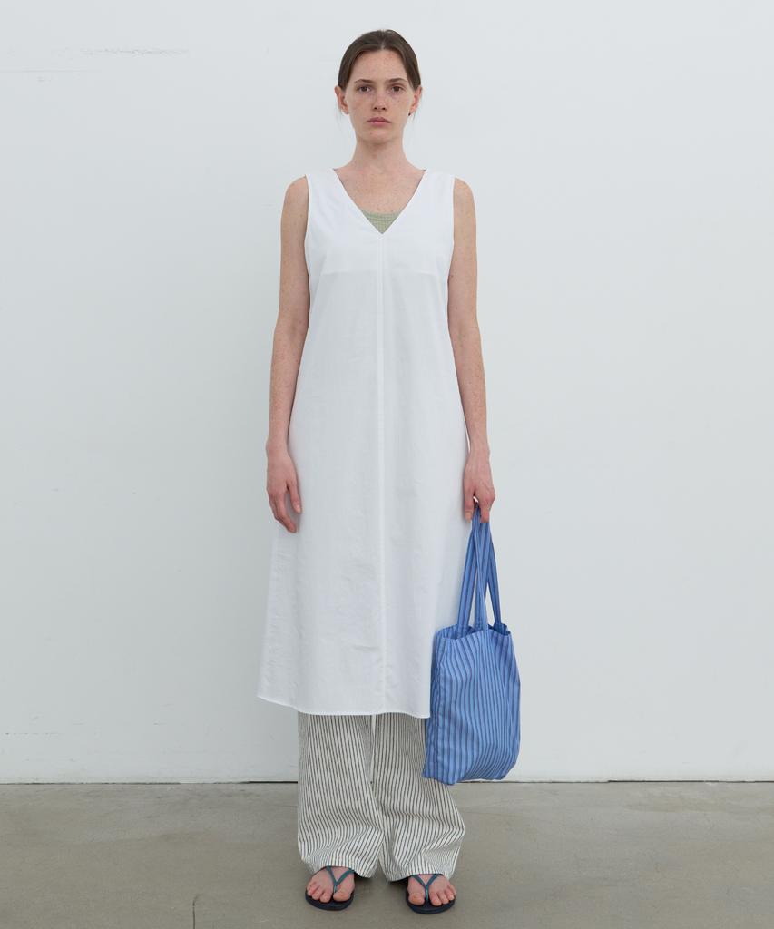 POSZER V-Neck Cotton Dress (White)