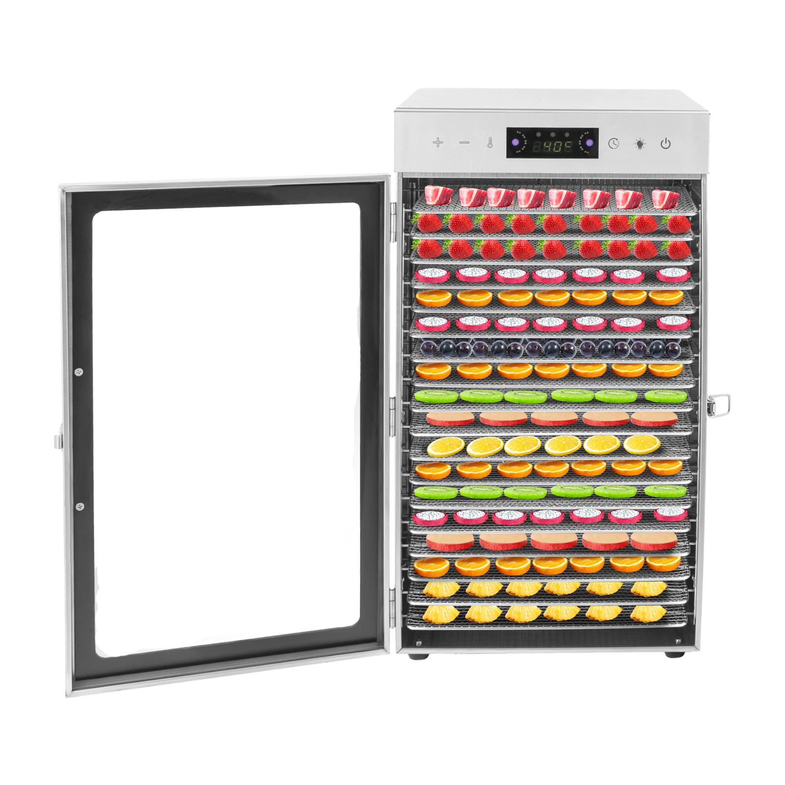 

Комерційний дегідратор 18 нержавіючих лотків Сушарка для фруктів, овочів, їжі 110V