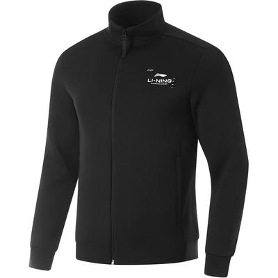 Fitness Serie Einfarbige Logo Reißverschluss Stehkragen Strickjacke Sweatshirt Herren sweatshirt Schwarz AWDU179-1