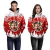 Fashion Creative Design Hoodies For Men Women 3D Printed Christmas Theme Hooded Couple Clothes