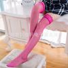 opp Simple over-the-knee lace-trimmed transparent colored thigh-high stockings