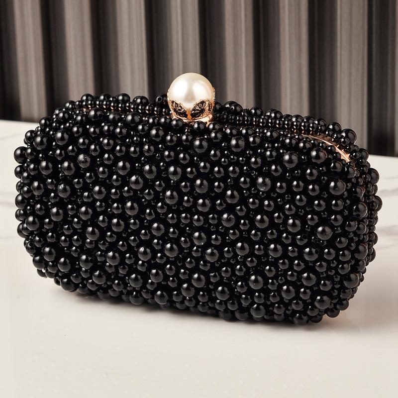 2026 New Pearl Dinner Bag Women's European and American Banquet Clutch Bag High-end Handmade Dress Evening Bag