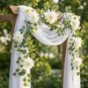 Romantic Eucalyptus Leaf Money Leaf Vine Plastic Realistic Chrysanthemum Vine Handmade Lifelike Fake Hanging Plants Scene Layout