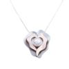 New matte double-layer geometric love long pendant women's fashion versatile three-dimensional heart-shaped long necklace