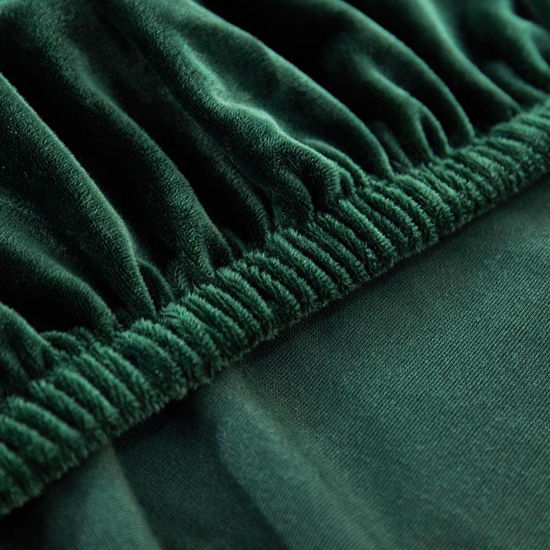 Thick Velvet Sofa Cover Solid Color Sofa Cushion Cover Elastic Slipcover All-inclusive Couch Cover Dining Room