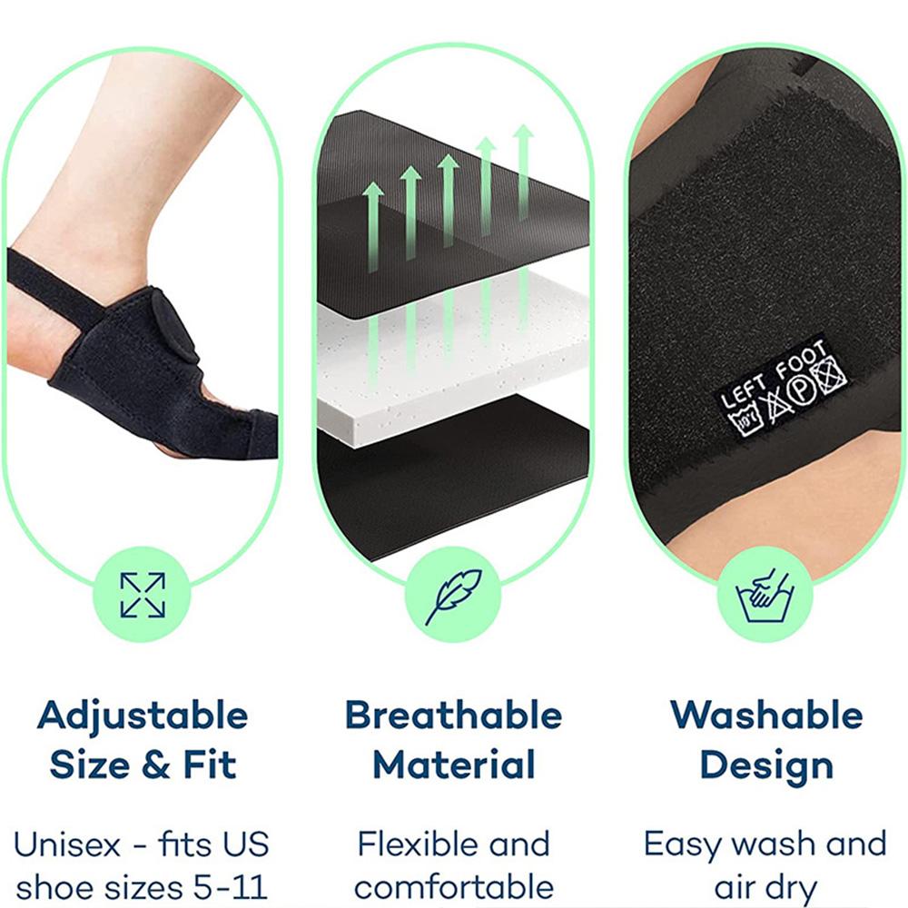 Corrector de Hallux Valgus Enderezador de Dedos del Pie de Acero Inoxidable Correa de Soporte Ortopédico para Alivio del Dolor de Pies