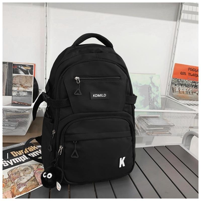 School Bag New High Value Cool Solid Color Backpack Couple Simple Lightweight Mountaineering Large Capacity Backpack