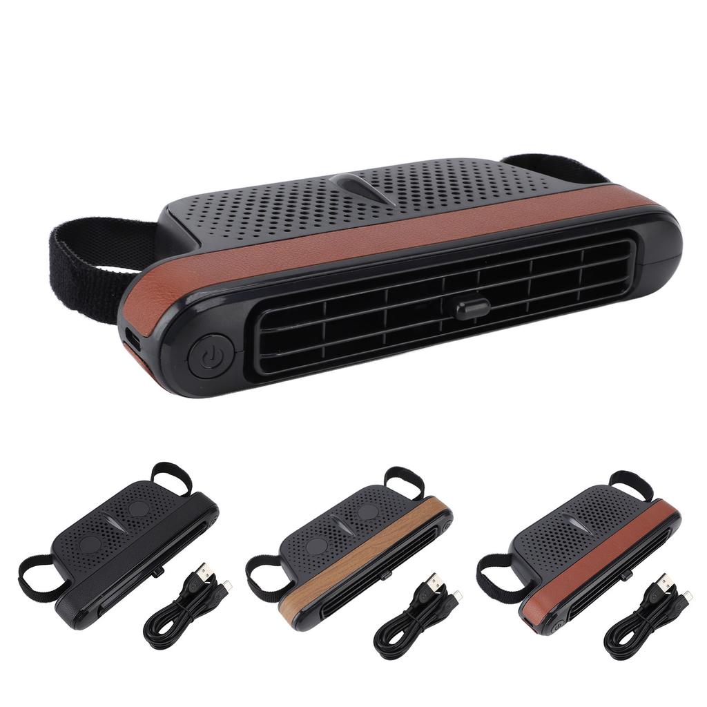 Autositzventilator 3 Windgeschwindigkeiten Geräuscharm Leistungsstarker Doppel-Turbinen-Autokühlventilator für Fahrzeugrücksitze