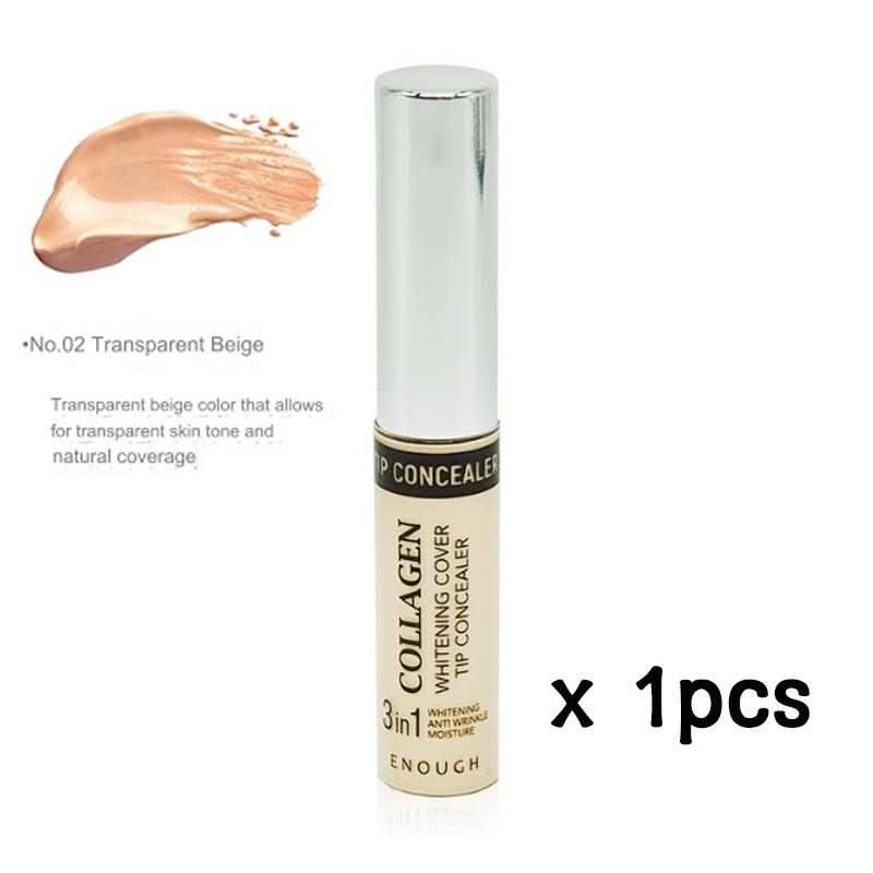 ENOUGH Collagen Whitening Cover Tip Concealer 3 Colors 5g (10 Options)