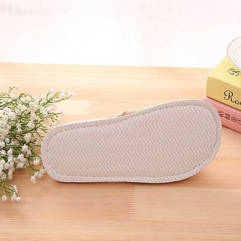 Four Seasons Indoor/Outdoor Plaid Linen Slippers with Non-Slip Foam Sole - Free Gift Included