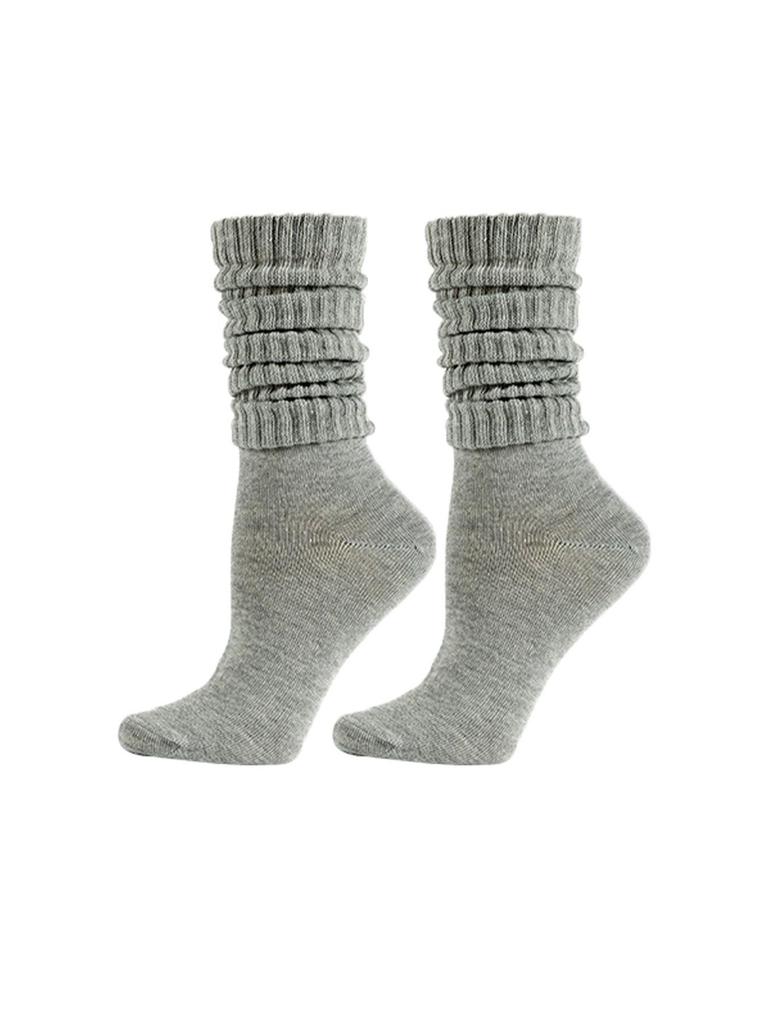 Candy Color Chunky Socks for Men and Women - Autumn/Winter Solid Slimming Long Socks