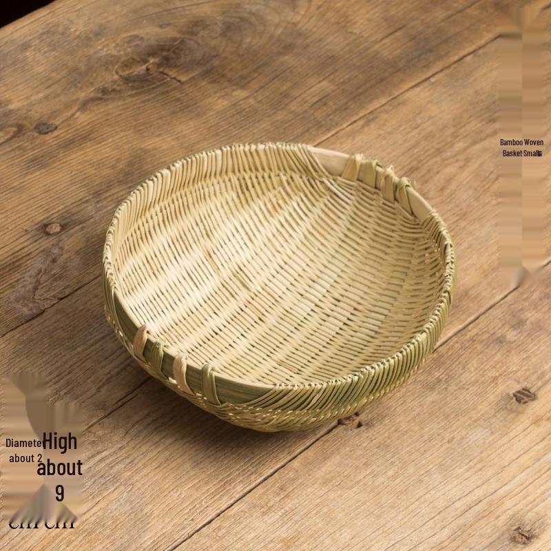 Multi-Purpose Bamboo Weaving Basket for Washing, Draining, and Storing Vegetables, Fruits, Rice, and Steamed Buns