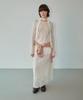 WOVEMENT Daisy Layered Maxi Skirt Ivory Wbdfsk002Iv