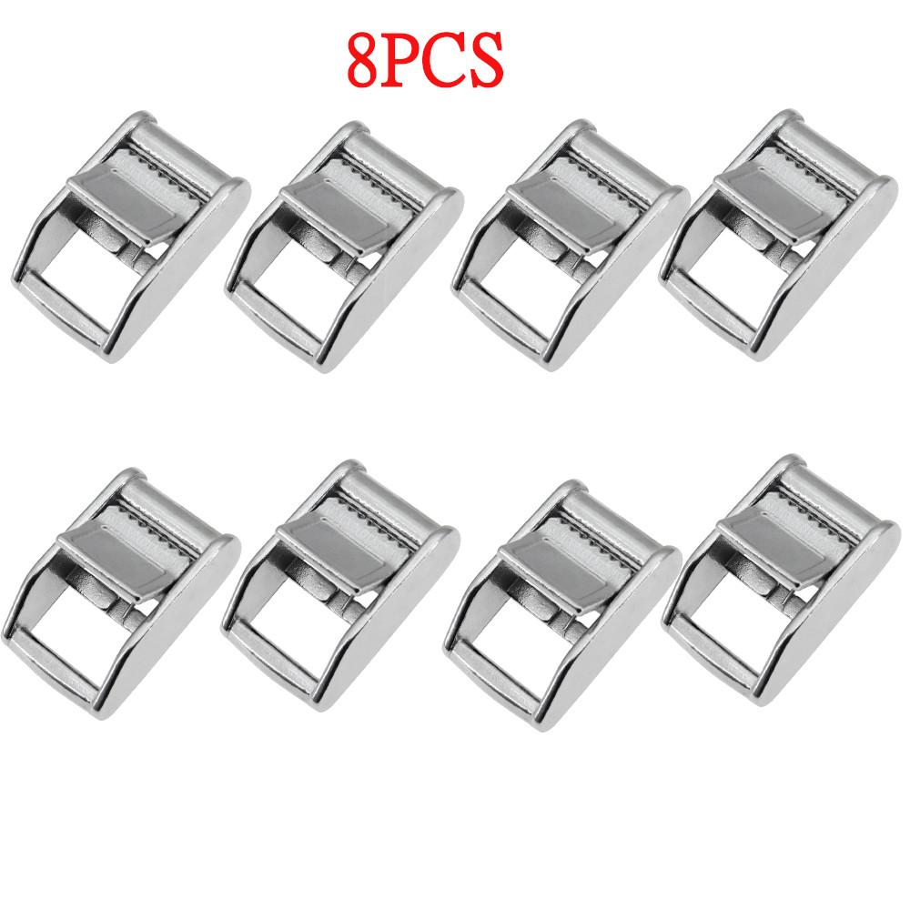 1" 8Pcs 6Pcs 4Pcs 25MM Silver Metal Cam Buckle Ratchet Cargo Lashing Outdoor Sports nylon webbing Roof Mounted Luggage Cargo