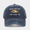 Kvinner Vil Ha Meg Fisk Frykter Meg Brodert Baseballcaps Unisex Vasket Bomull Sol Sommer Vår Fiskehatt