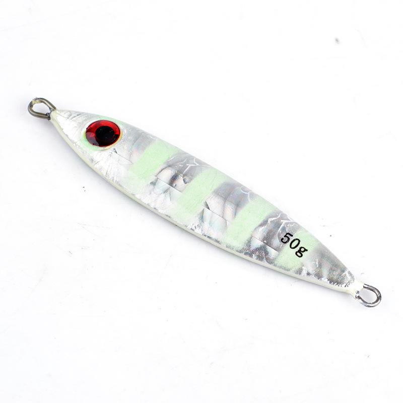 Hangxiang 30g 40g 50g 60g 70g 80g Jig Lure 6 Colors 3D Eyes Metal Jig Fishing Lure