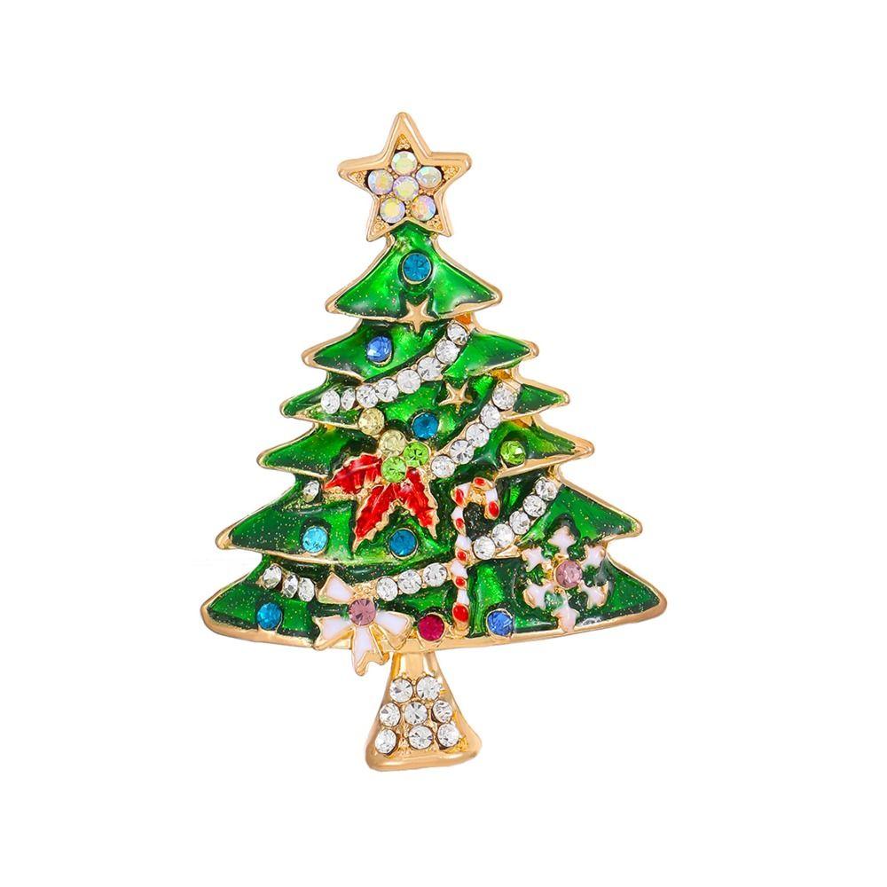 Clothes Accessories Christmas Brooch Korean Style Christmas Tree Brooch  Gift