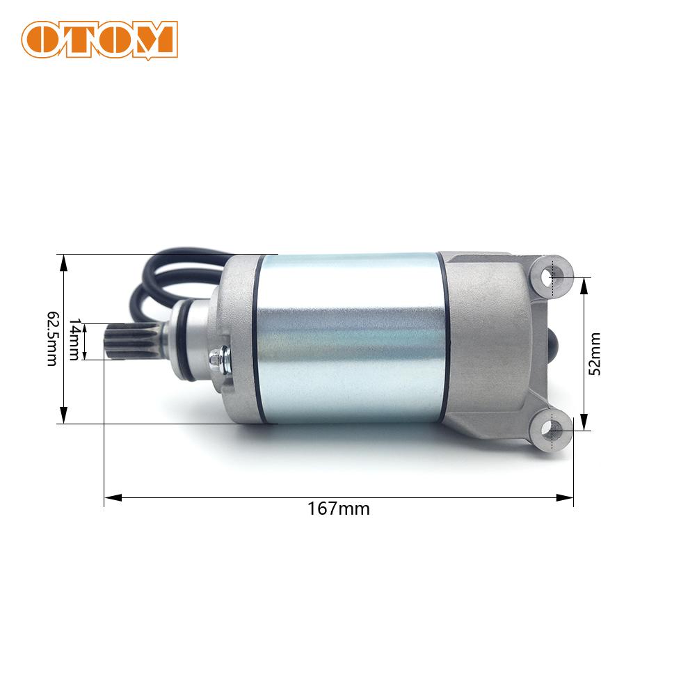 OTOM Motorcycle CB250-F Starter Motor Engine Parts For ZONGSHEN ZS172FMM 11 Teeth Start Motor