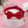 Velvet Bowknot Kitten Collar with Safety Buckle and Bell