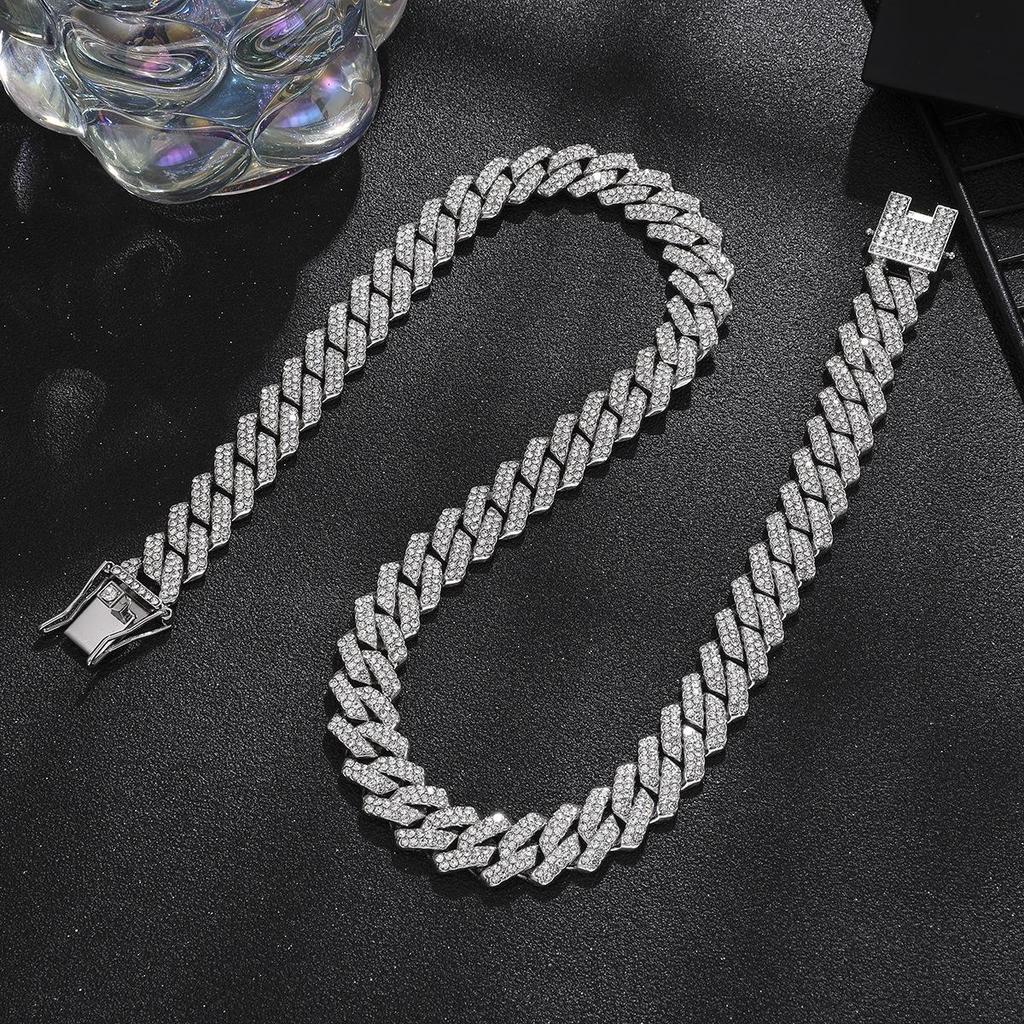 Men's Hip Hop 14mm Diamond Cuban Chain Necklace