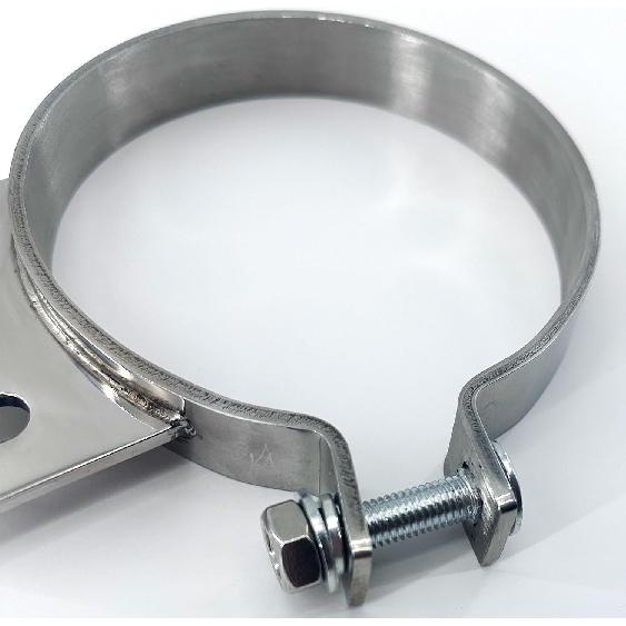 5" Chorme Mount Bracket Clamp for Peterbilt Exhaust Stack 379 359 1987-1993 Silver Replaces# 10294