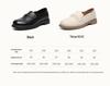 ZHR Damen Klassische Loafer mit klobigem Absatz aus Leder