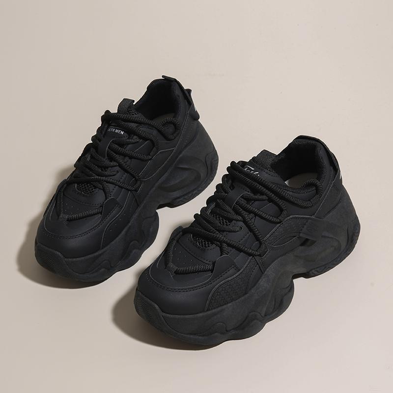 

Fashion Thick Women Vulcanized Shoes High-quality Waterproof and Comfortable Sports Shoes Women Flat Shoes Casual Shoes Women Shoes 35 чёрный