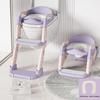 Foldable Children's Toilet Ladder with Backrest