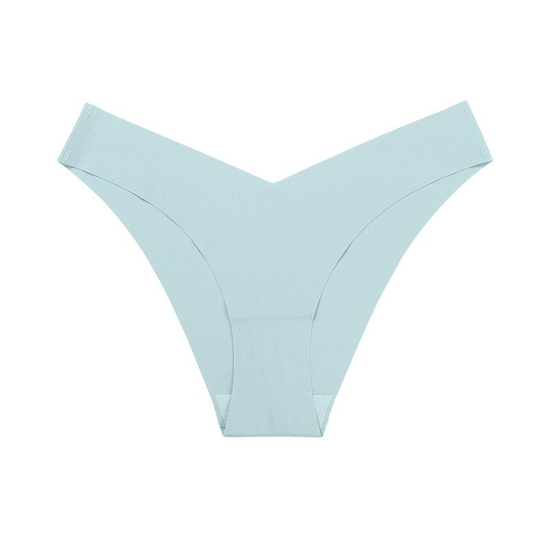 Jednodílné bezešvé spodní prádlo s nízkým pasem a plus size pro dámy, z ledového hedvábí, s tenkým bavlněným klínem, prodyšné, sportovní fitness kalhotky