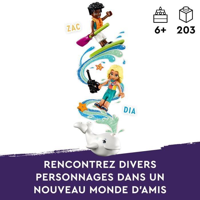 Lego® friends 41752 l’hydravion de secours en mer, jouet avion avec figurine baleine et mini-poupées
