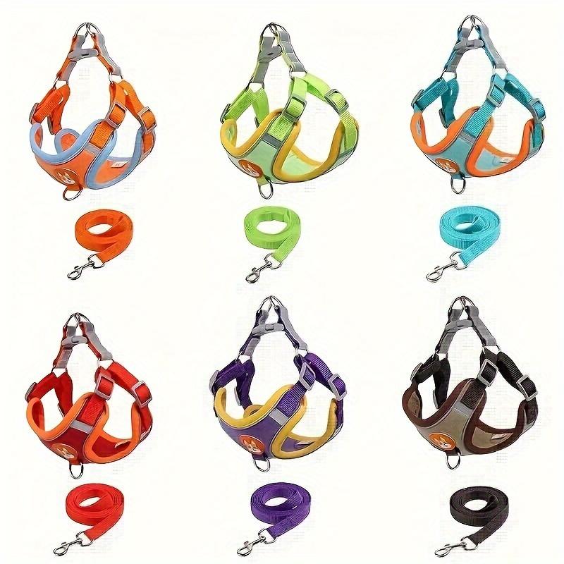 Reflective Dog Harness Vest with Leash - Anti-Escape and Comfortable Pet Chest Strap for Safe and Enjoyable Walks