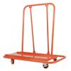 Panel Trolley for Plasterboard with 1000 kg Load Capacity, Drywall Transport Cart with Wheels, Robust Panel Transporter & Trolley for Panels, orange