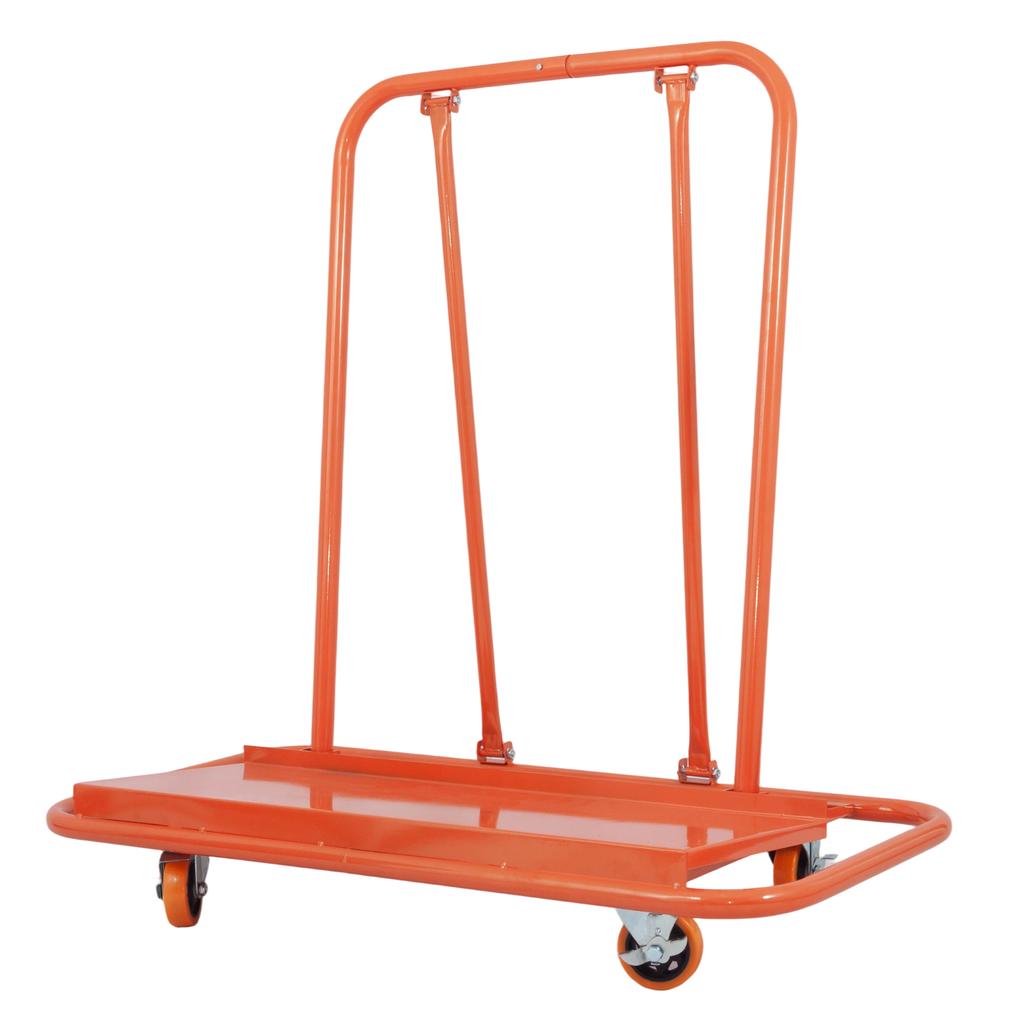 Panel Trolley for Plasterboard with 1000 kg Load Capacity, Drywall Transport Cart with Wheels, Robust Panel Transporter & Trolley for Panels, orange