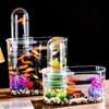 Space Saving Floating Desktop Fish Tank Plastic Small Goldfish Tank  Hydroponics
