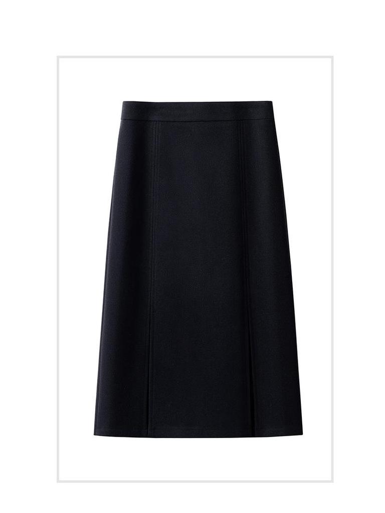 Autumn 2025 Bestseller: Versatile High-Waisted Pleated Skirt with Slit - Loose, Casual, and Flattering