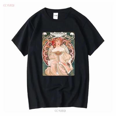 Camisa Art Nouveau Reverie basada en la estética de Alphonse Mucha t boho hippie vintage pintura artística manga larga o corta vintage
