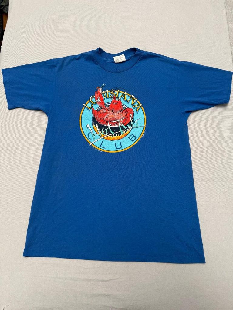 Vintage Louisiana Crawfish Club 1987 Hot Tub tee - L