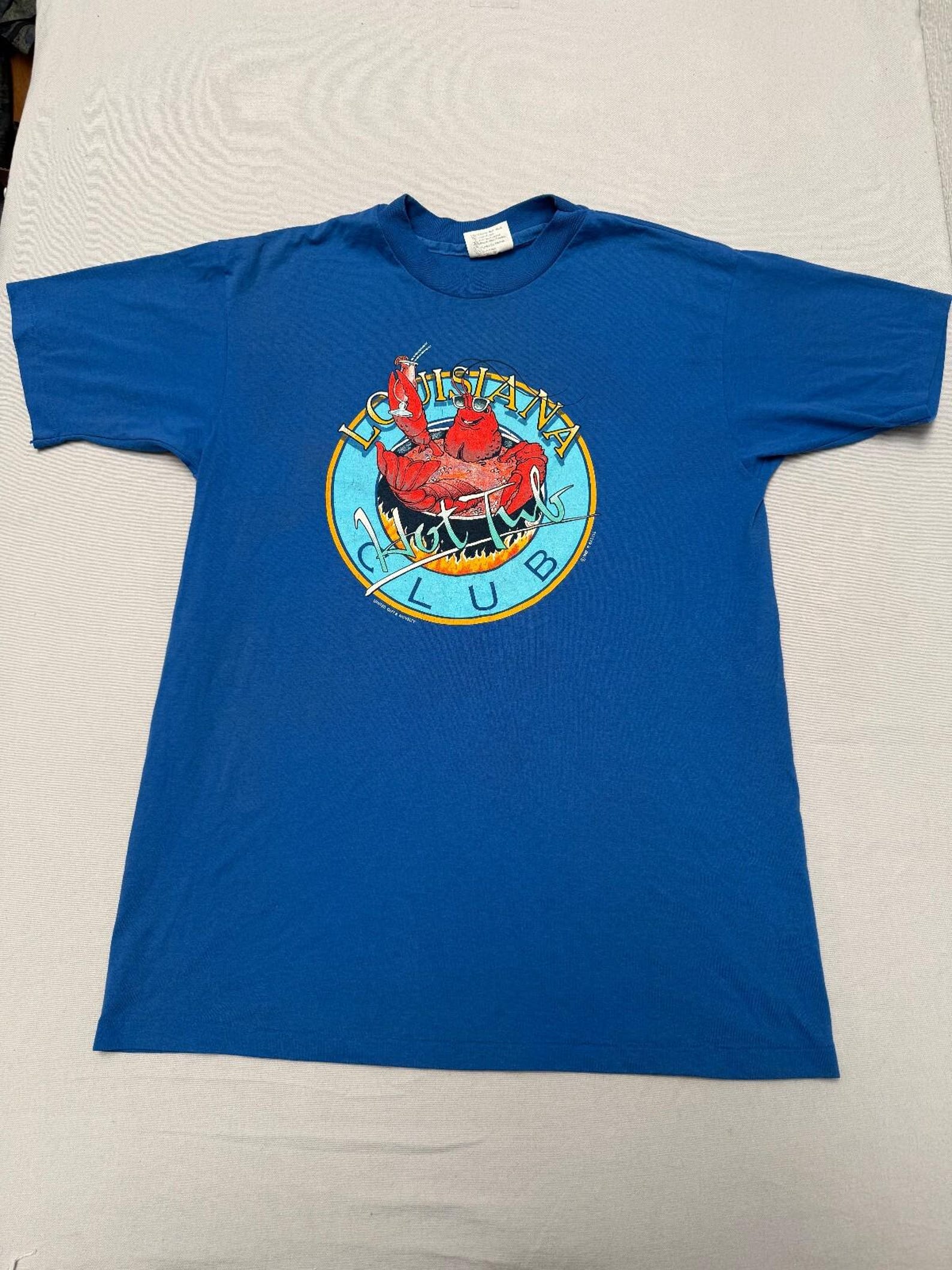 Vintage Louisiana Crawfish Club 1987 Hot Tub tee - L 3XL