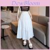 Urban Style Spliced Polyester Midi Skirt For Office Wear Ideal For Petite Women